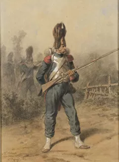 Gouache On Paper Gallery: Foot Grenadier of the Imperial Guard, 1859