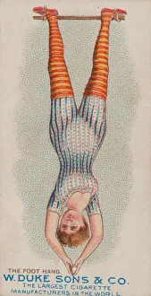 Gymnastics Prints: The Foot Hang, from the Gymnastic Exercises series (N77) for Duke brand cigarettes, 1887