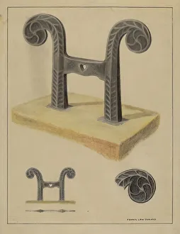 Francis Law Durand Prints: Foot Scraper, c. 1936. Creator: Francis Law Durand