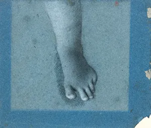 Black And White Chalk Prints: Foot study