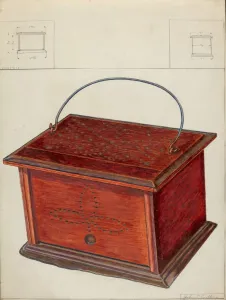 Cutting John Prints: Foot Warmer, c. 1936. Creator: John Cutting