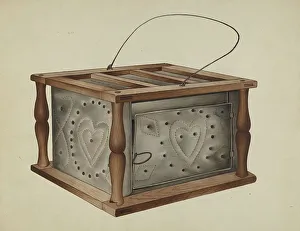 Heart Motif Prints: Foot Warmer, c. 1937. Creator: William Paul Childers