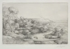 The Footbridge (La Passerelle). Creator: Alphonse Legros (French, 1837-1911)