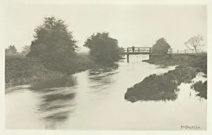 Footbridge Near Tottenham, 1880s. Creator: Peter Henry Emerson Footbridge Near Tottenham, 1880s. Creator: Peter Henry Emerson