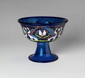Cobalt Prints: Footed Bowl, Venice, c. 1490. Creator: Unknown