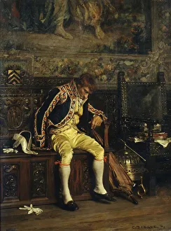 Livery Prints: A Footman Sleeping, 1871. Creator: Charles Bargue