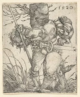 Baehm Barthel Gallery: Footsoldier in front of a Tree, mid-17th century. Creator: Barthel Beham