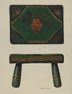 View From Above Prints: Footstool, 1935 / 1942. Creator: Albert J. Levone