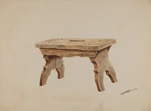 Charles Moss Prints: Footstool, c. 1937. Creator: Charles Moss