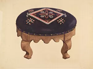 Images Dated 6th April 2021: Footstool. Creator: Unknown
