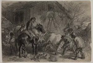 Darley Prints: Foraging Party, late 19th century. Creator: Felix Octavius Carr Darley