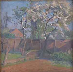 Walled Garden Prints: Forår i haven, 1934. Creator: Karl Schou