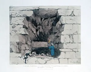 Forced Passage in the Second Pyramid of Ghizeh, Egypt, 1820. Artist: Agostino Aglio