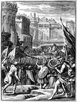 Forces under Alaric I, King of the Visigoths from 395, sacking Rome, 410 (1654). Artist: Francois Chauveau
