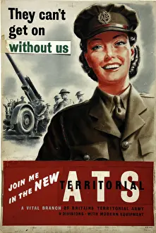Nationalism Prints: Forces Recruitment - Join Me In The New ATS, World War II poster, c1939-c1945