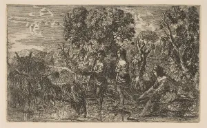 Lorrain Collection: The Ford, 1634. Creator: Claude Lorrain