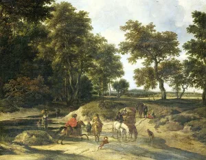 Ruisdael Jacob Isaacksz Van Prints: The ford, 1650-1682. Creator: Jacob van Ruisdael