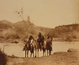Apache Prints: At the ford-Apache, c1903. Creator: Edward Sheriff Curtis