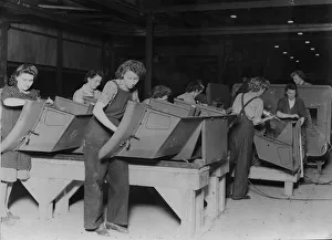 Factories Prints: Ford factory women workers during 2nd World War. Creator: Unknown