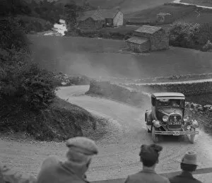Bend Gallery: Ford of GM Denton competing in the MCC Edinburgh Trial, 1930. Artist: Bill Brunell