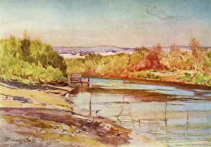 West Bank Prints: The Ford of the Jordan Near Jericho, 1902. Creator: John Fulleylove