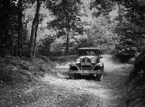 Amateur Prints: Ford Model A cabriolet competing in the Fingle Bridge Hillclimb