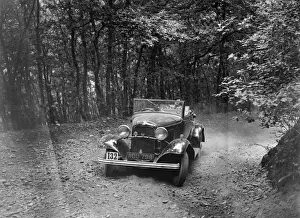 Ford V8 competing in the B&HMC Brighton-Beer Trial, Fingle Bridge Hill, Devon, 1934