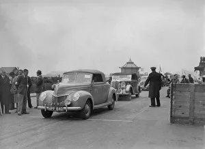 Madeira Drive Prints: Ford V8 drophead of DB Hall at the RAC Rally