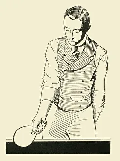 T Fisher Unwin Collection: Fore-Hand Half-Volley (Upright), 1902. Creator: Unknown