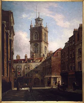 Riddle Prints: Fore Street and St Giles without Cripplegate. Artist: Walter Riddle