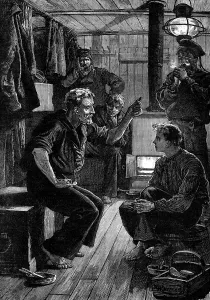 Heating Prints: A Forecastle Yarn, 1880. Creator: Unknown