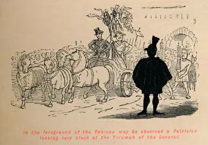 Disgruntled Prints: In the foreground of the Tableau may be observed a Patrician looking very black at the Triumph of t Artist: John Leech