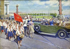 Pioneers Prints: The foreign tourists in Leningrad