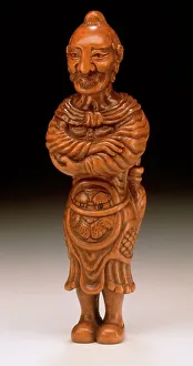Boxwood Prints: Foreigner in Fanciful Dress, 18th century. Creator: Unknown