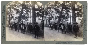 Strohmeyer And Wyman Prints: How foreigners travel in Japan, 1896. Artist: Strohmeyer and Wyman