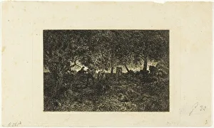 Cavern Collection: In the Forest, 1844. Creator: Charles Emile Jacque