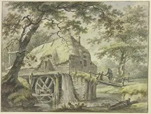 Mill Prints: Mill in the forest, 18th century. Creator: Bartholomeus Barbiers