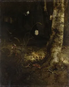 Lizards Prints: Forest Floor with a Snake, Lizards