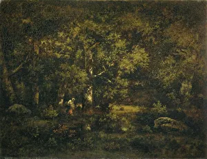 De La Pena Prints: The Forest of Fontainebleau, 1871. Creator: Narcisse Virgile Diaz de la Pena