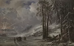Winter Landscape Collection: Forest at the foot of the Ural Mountains, 1872. Creator: Bossoli, Carlo (1815-1884)