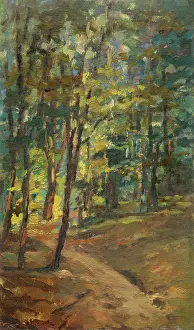 Leopold Prints: Forest interior, 1895-1905. Creator: Leopold Horovitz