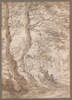 Herman Saftleven Prints: A Forest Interior, with a Seated Figure, n.d. Creator: Herman Saftleven the Younger
