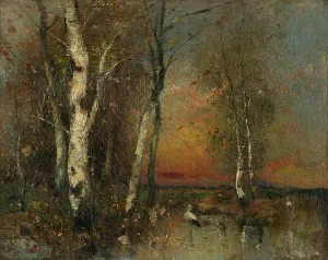 Adalbert Von Prints: Forest landscape, 1880-1925. Creator: Bela Spanyi