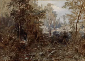 Forest Landscape near Näsijärvi; Unfinished, 1859-1860. Creator: Werner Holmberg