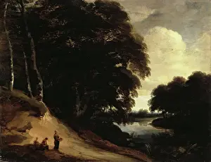 Peaceful Prints: Forest Landscape with a River, 1650. Creator: Lodewijk de Vadder