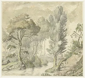 Nymegen Elias Van Prints: Forest landscape with a stream