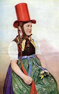 A forest maiden in her Sunday frock, 1922.Artist: Georg Haeckel A forest maiden in her Sunday frock, 1922.Artist: Georg Haeckel