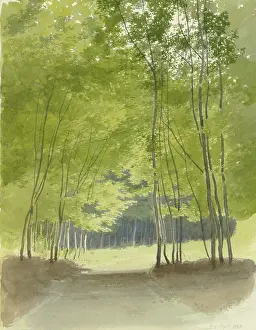 1863 Prints: Forest path, 1863. Creator: Carl Theodor Reiffenstein