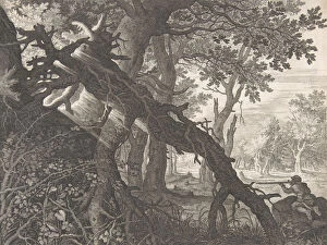 A Forest with a Rabbit Hunt, .n.d. Creator: Aegidius Sadeler II