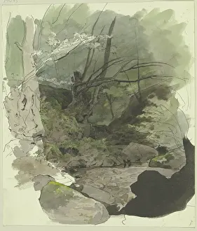 Stream Prints: Forest stream, 19th century. Creator: Jakob Becker